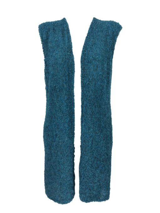 Strickweste,  lang ,ärmellos, weiches und flauschiges Alpaka, ein locker sitzendes Kleidungsstück. 91% Alpaka.