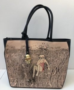 Einzigartige, Wunderschöne Tätowierte Ledertasche.Prison art