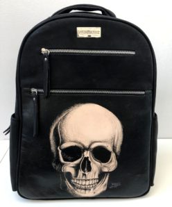 Einzigartiger, Wunderschöner Tätowierte Lederrucksack.Prison art